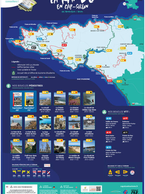 Carte rando en Cap-Sizun